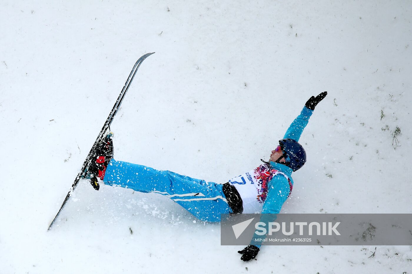 2014 Winter Olympics. Freestyle skiing. Aerials. Training