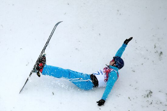 2014 Winter Olympics. Freestyle skiing. Aerials. Training