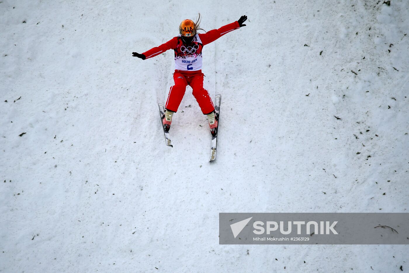 2014 Winter Olympics. Freestyle skiing. Aerials. Training