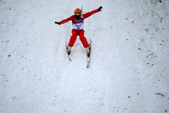 2014 Winter Olympics. Freestyle skiing. Aerials. Training