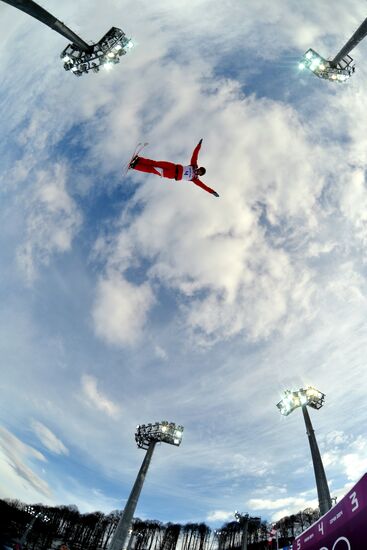 2014 Winter Olympics. Freestyle skiing. Aerials. Training
