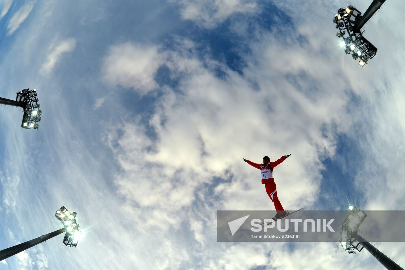 2014 Winter Olympics. Freestyle skiing. Aerials. Training