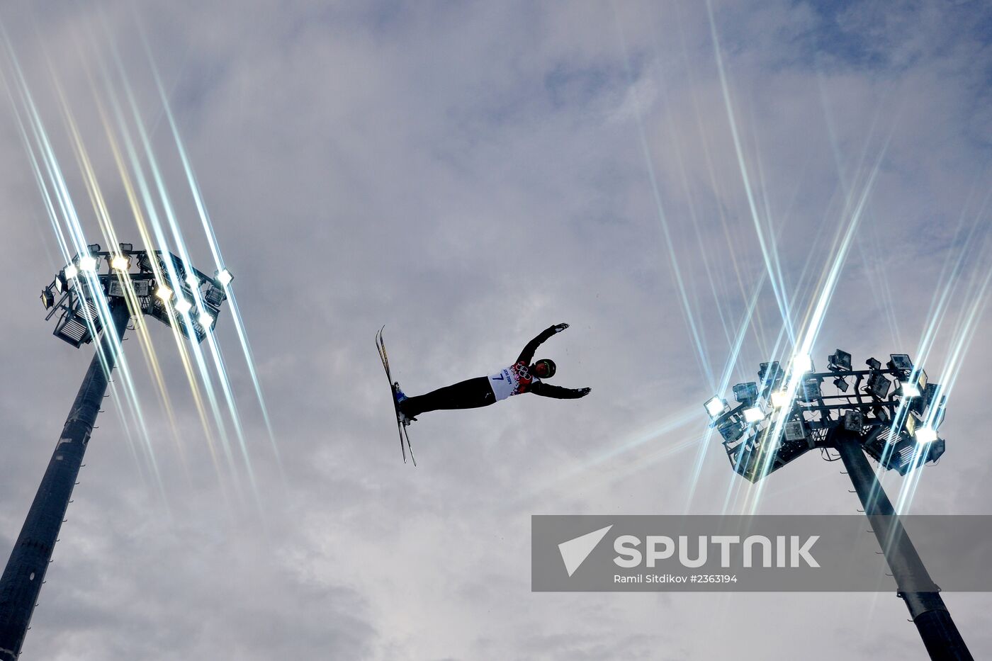 2014 Winter Olympics. Freestyle skiing. Aerials. Training