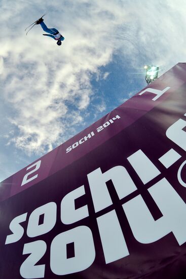 2014 Winter Olympics. Freestyle skiing. Aerials. Training