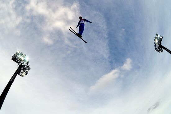 2014 Winter Olympics. Freestyle skiing. Aerials. Training