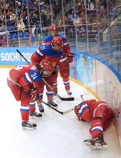 2014 Winter Olympics. Ice hockey. Women. Russia vs. Germany