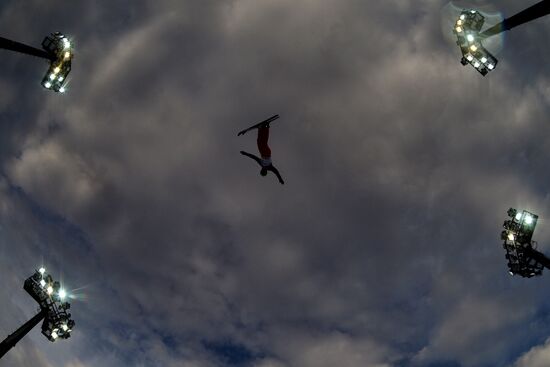 2014 Winter Olympics. Freestyle skiing. Aerials. Training