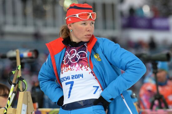 2014 Winter Olympics. Biathlon. Women. Sprint race