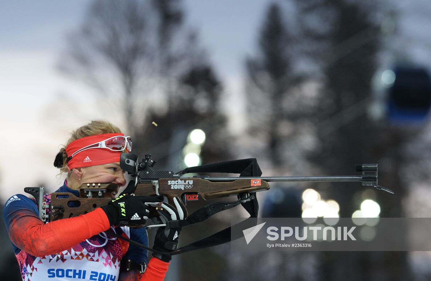 2014 Winter Olympics. Biathlon. Women. Sprint race