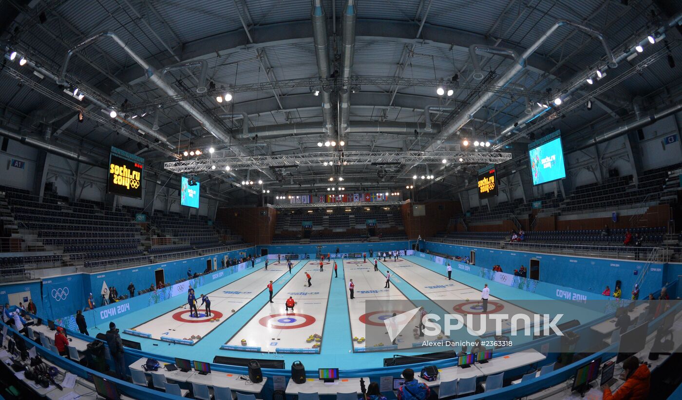 2014 Winter Olympics. Curling. Training