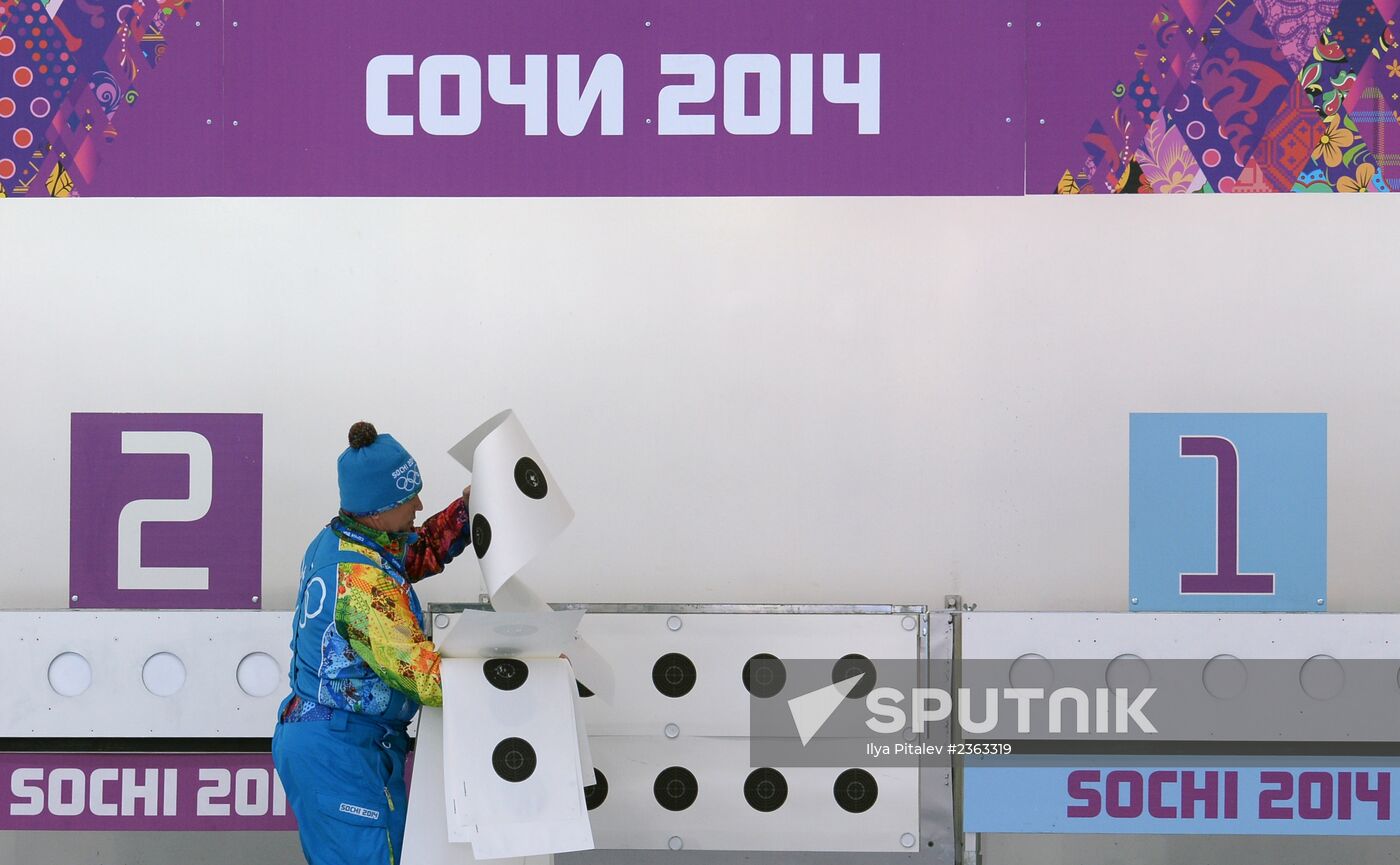 2014 Winter Olympics. Biathlon. Women. Sprint race