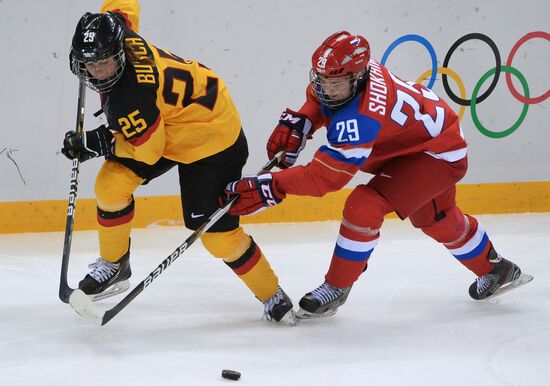 2014 Winter Olympics. Ice hockey. Women. Russia vs. Germany