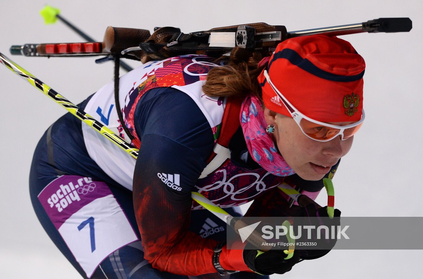 2014 Winter Olympics. Biathlon. Women. Sprint race