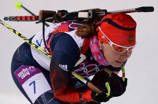 2014 Winter Olympics. Biathlon. Women. Sprint race