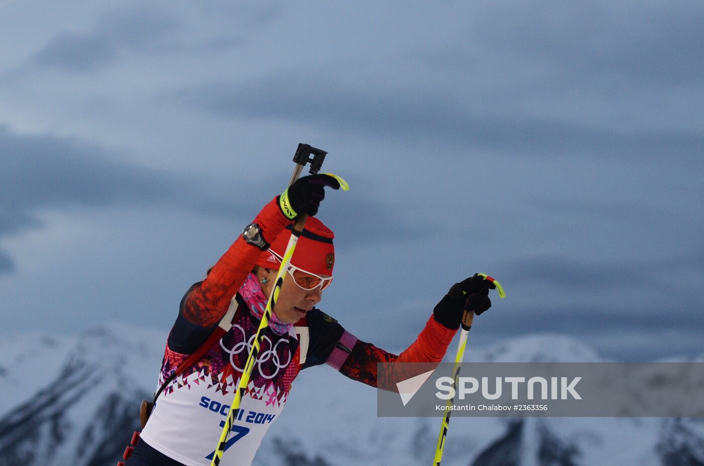 2014 Winter Olympics. Biathlon. Women. Sprint race