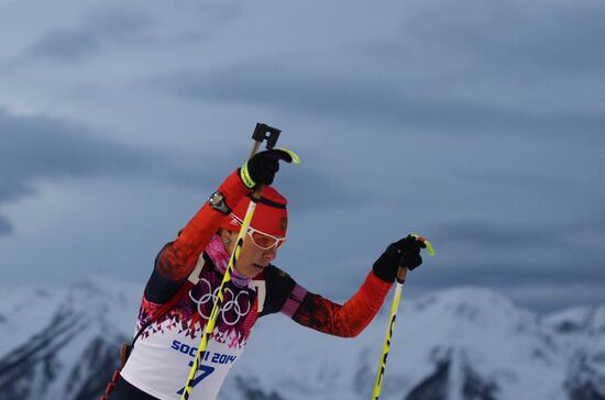 2014 Winter Olympics. Biathlon. Women. Sprint race