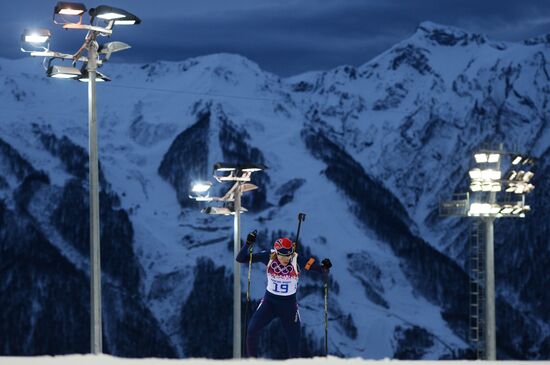 2014 Winter Olympics. Biathlon. Women. Sprint race