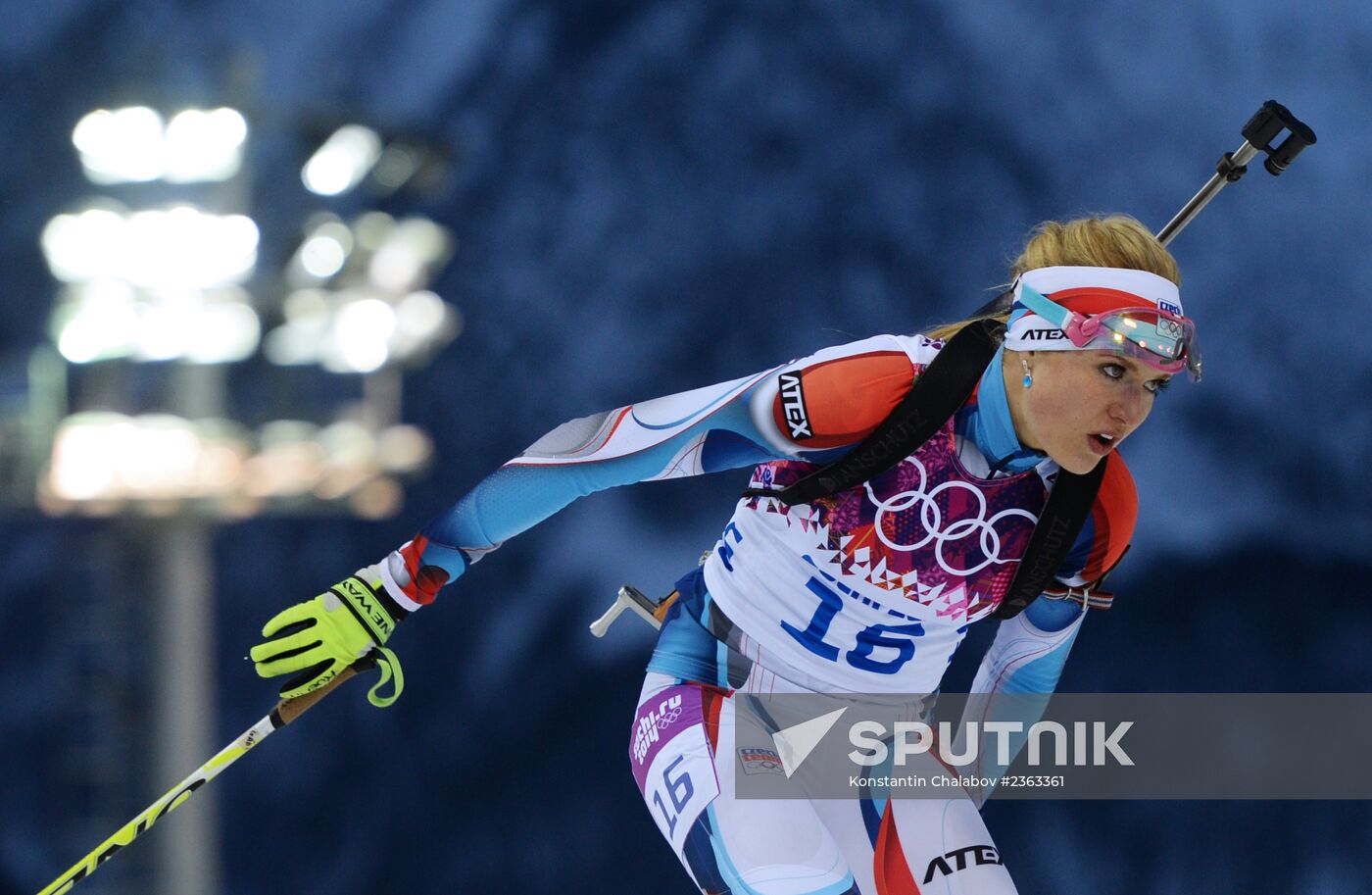 2014 Winter Olympics. Biathlon. Women. Sprint race
