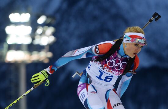 2014 Winter Olympics. Biathlon. Women. Sprint race