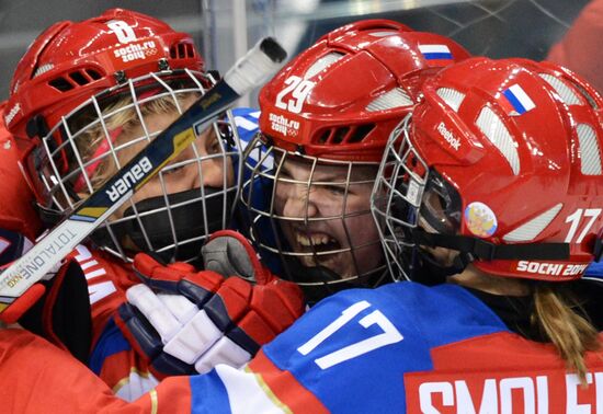2014 Winter Olympics. Ice hockey. Women. Russia vs. Germany