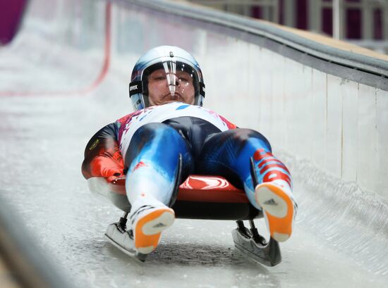2014 Winter Olympics. Luge. Men. Day Two