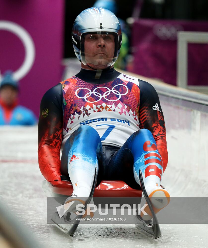 2014 Winter Olympics. Luge. Men. Day Two