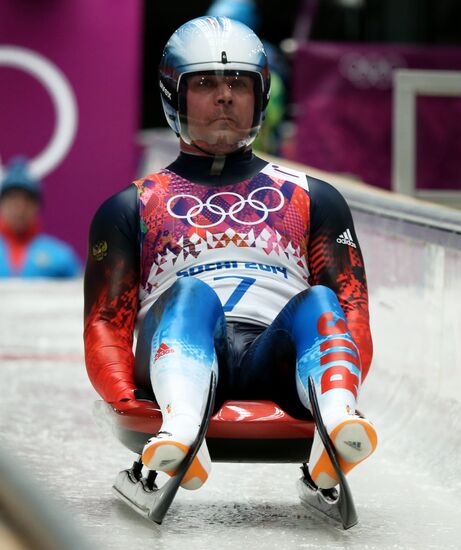 2014 Winter Olympics. Luge. Men. Day Two