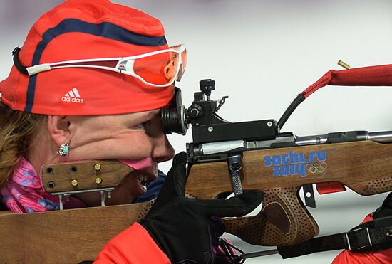 2014 Winter Olympics. Biathlon. Women. Sprint race