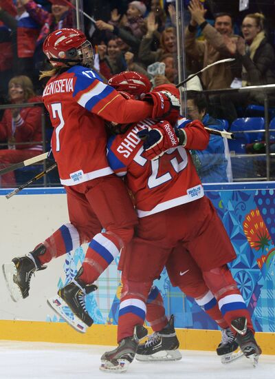 2014 Winter Olympics. Ice hockey. Women. Russia vs. Germany