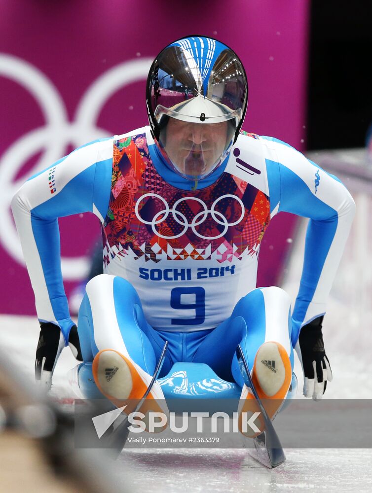 2014 Winter Olympics. Luge. Men. Day Two