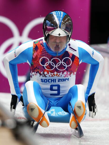 2014 Winter Olympics. Luge. Men. Day Two