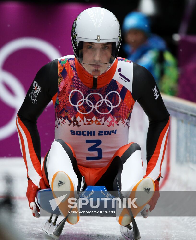 2014 Winter Olympics. Luge. Men. Day Two