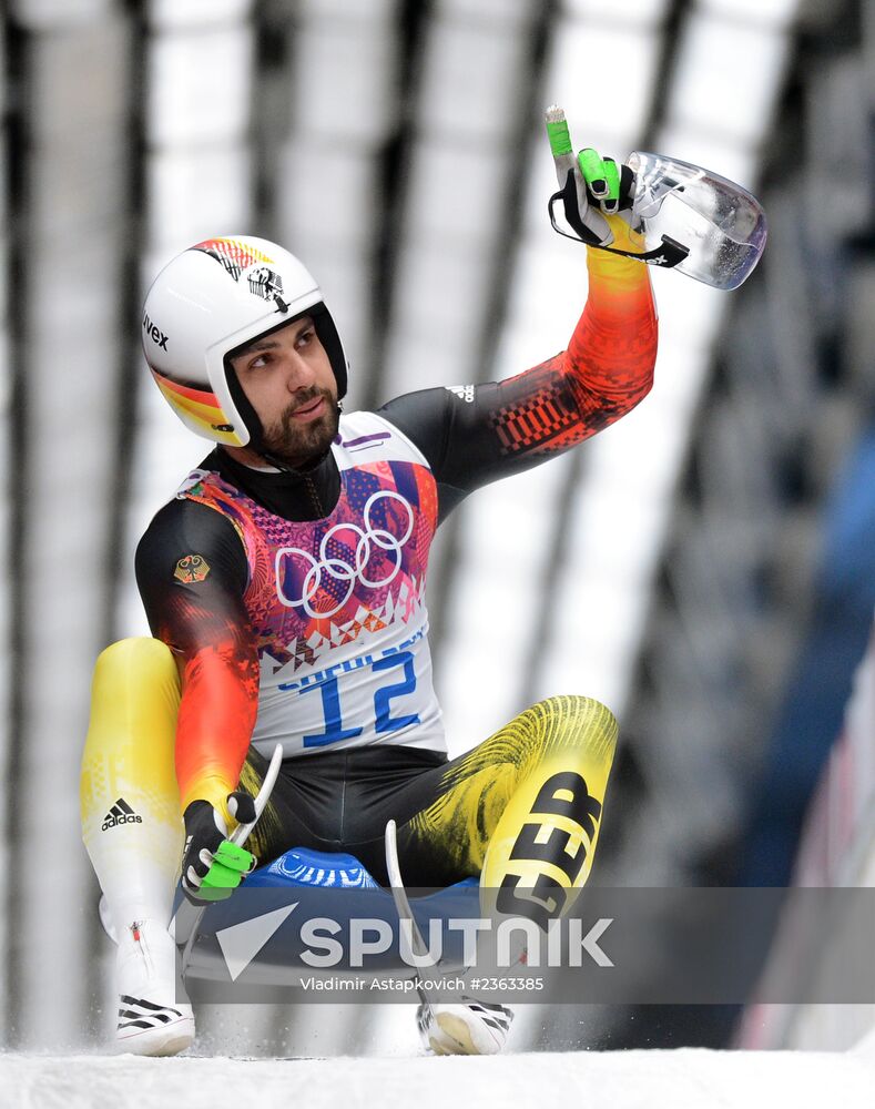 2014 Winter Olympics. Luge. Men. Day Two