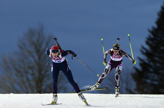 2014 Winter Olympics. Biathlon. Women. Sprint race
