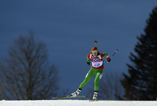 2014 Winter Olympics. Biathlon. Women. Sprint race