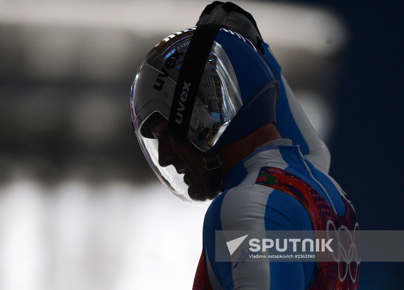 2014 Winter Olympics. Luge. Men. Day Two