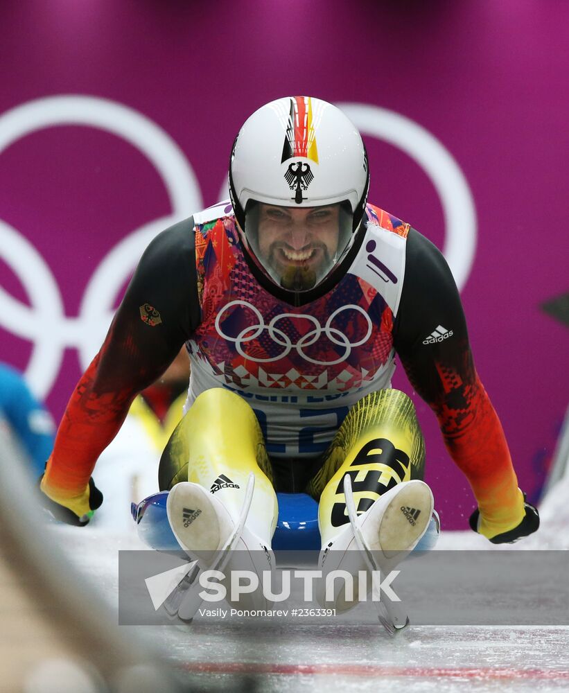 2014 Winter Olympics. Luge. Men. Day Two