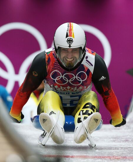 2014 Winter Olympics. Luge. Men. Day Two
