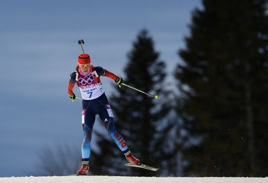 2014 Winter Olympics. Biathlon. Women. Sprint race