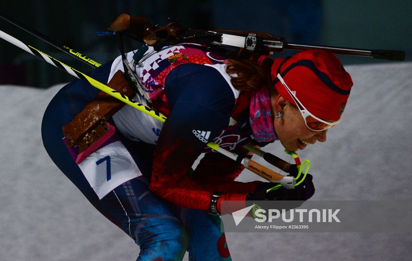 2014 Winter Olympics. Biathlon. Women. Sprint race