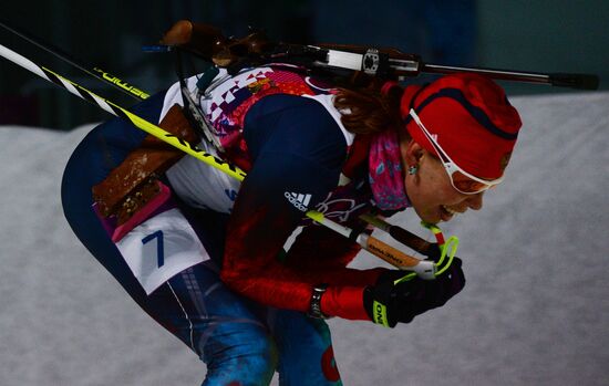 2014 Winter Olympics. Biathlon. Women. Sprint race