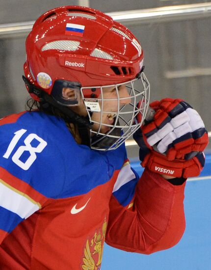 2014 Winter Olympics. Ice hockey. Women. Russia vs. Germany