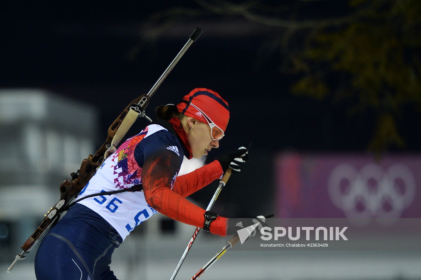 2014 Winter Olympics. Biathlon. Women. Sprint race