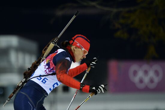 2014 Winter Olympics. Biathlon. Women. Sprint race