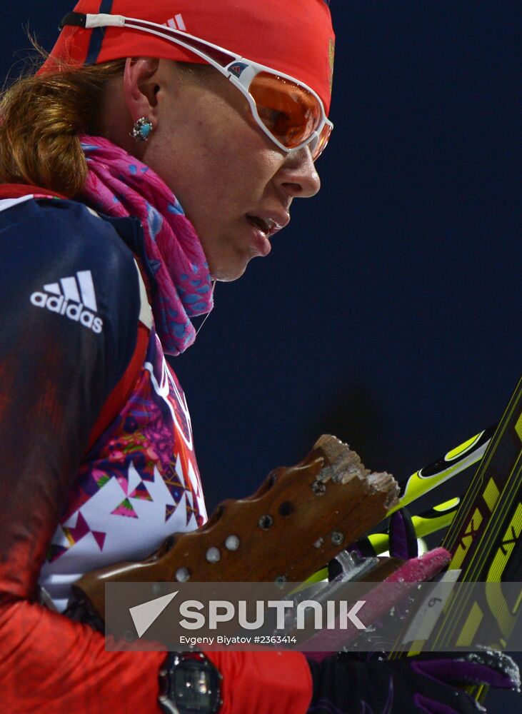 2014 Olympics. Biathlon. Women. Sprint race