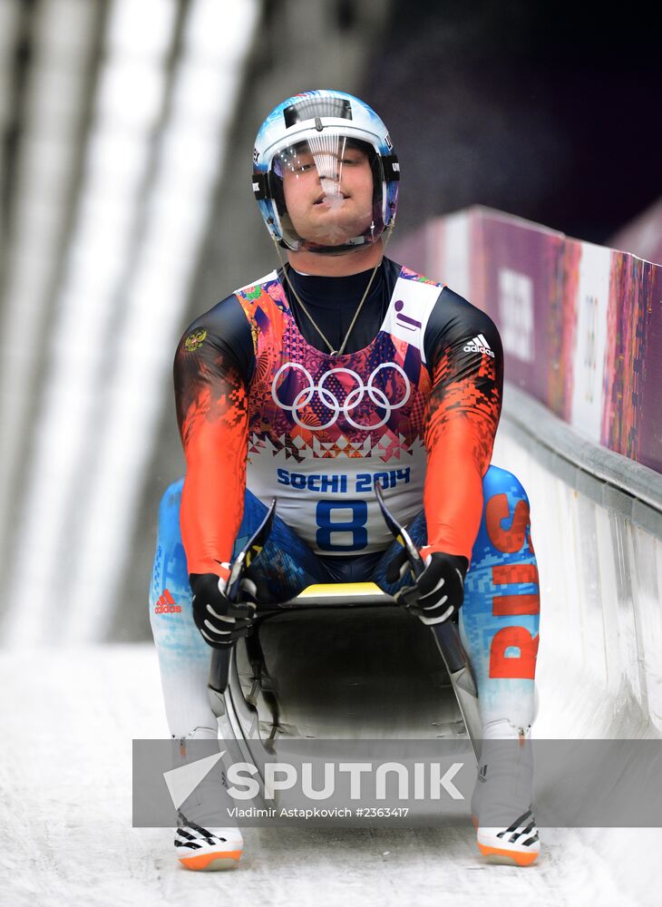 2014 Winter Olympics. Luge. Men. Day Two