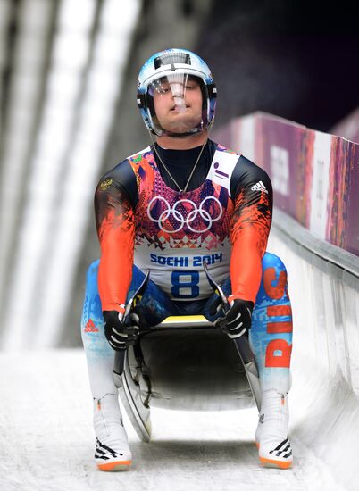 2014 Winter Olympics. Luge. Men. Day Two