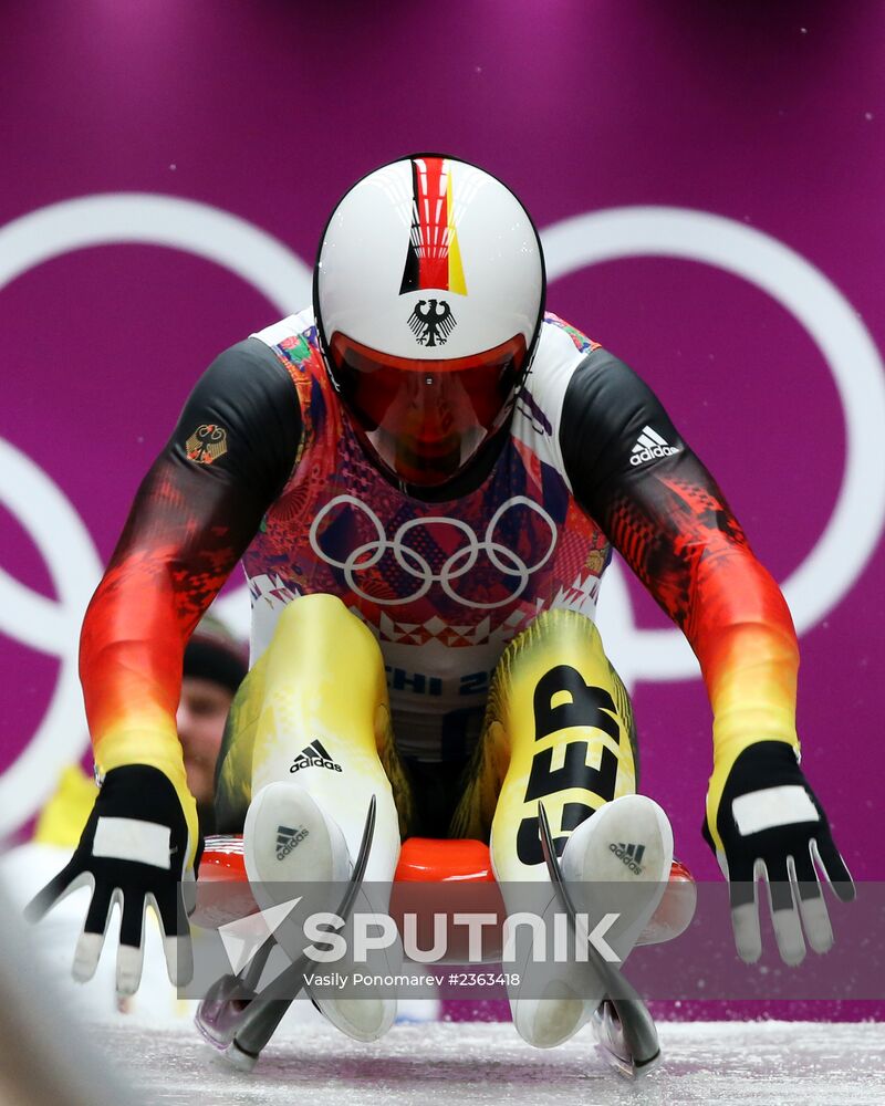 2014 Winter Olympics. Luge. Men. Day Two