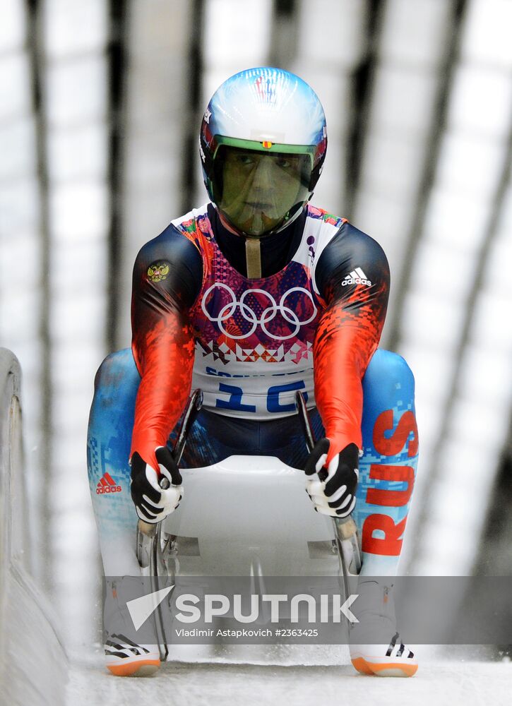 2014 Winter Olympics. Luge. Men. Day Two