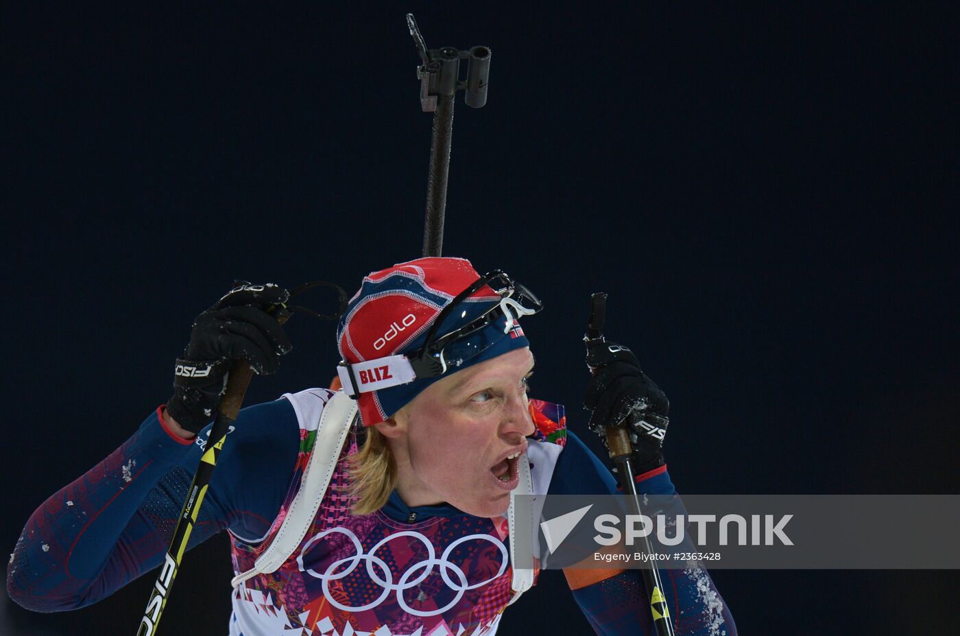 2014 Winter Olympics. Biathlon. Women. Sprint race